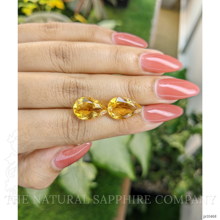 9.87 Ct.Tw. Citrine Pair from Brazil