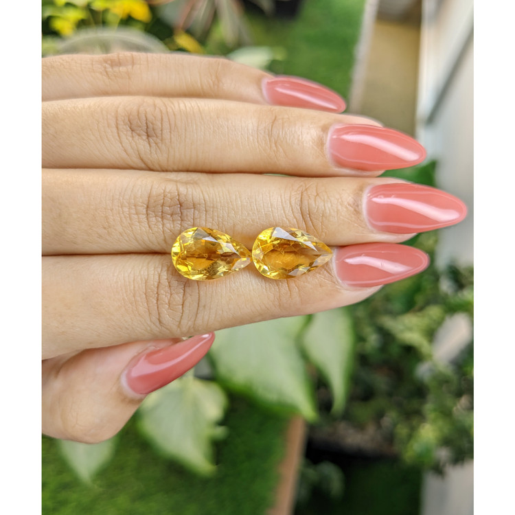 9.87 Ct.Tw. Citrine Pair from Brazil