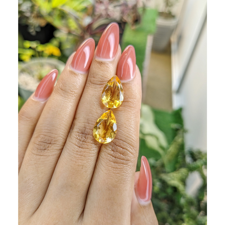 8.73 Ct.Tw. Citrine Pair from Brazil