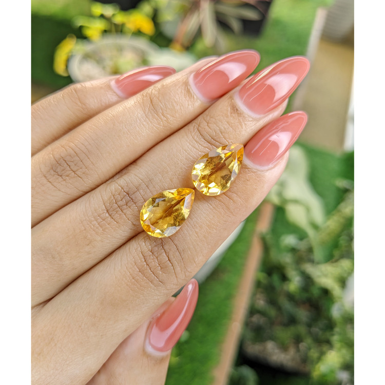 8.73 Ct.Tw. Citrine Pair from Brazil