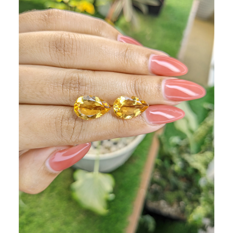 8.73 Ct.Tw. Citrine Pair from Brazil