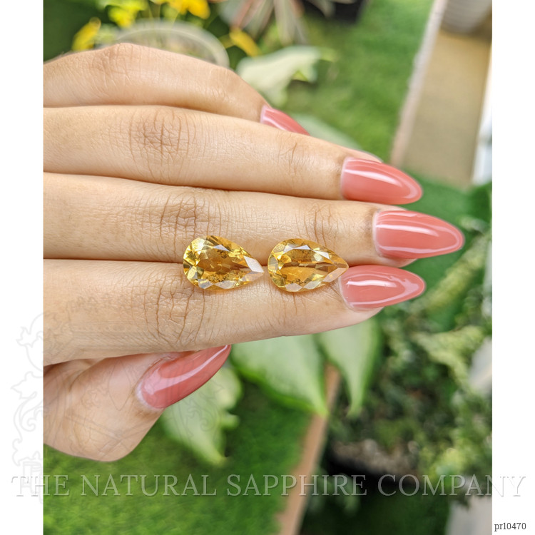 9.45 Ct.Tw. Citrine Pair from Brazil