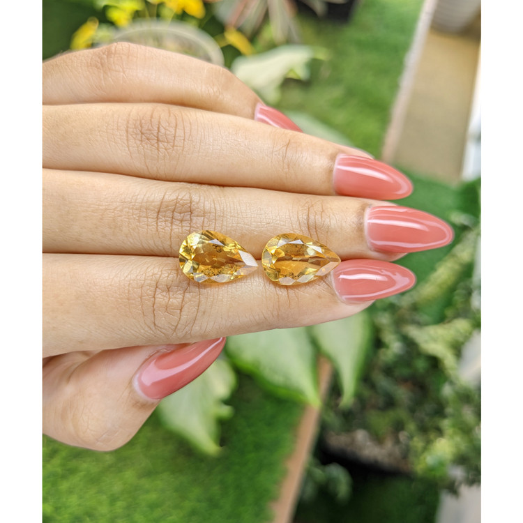 9.45 Ct.Tw. Citrine Pair from Brazil
