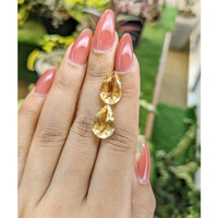 9.07 Ct.Tw.Total Carat Weight Citrine Pair from Brazil Life Style