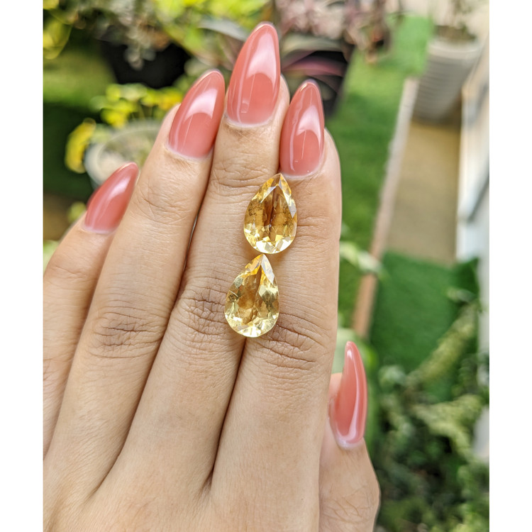 9.07 Ct.Tw. Citrine Pair from Brazil