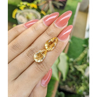 9.07 Ct.Tw.Total Carat Weight Citrine Pair from Brazil Life Style