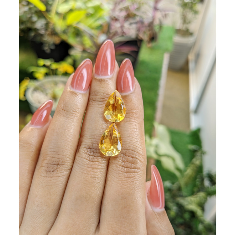 9.00 Ct.Tw. Citrine Pair from Brazil