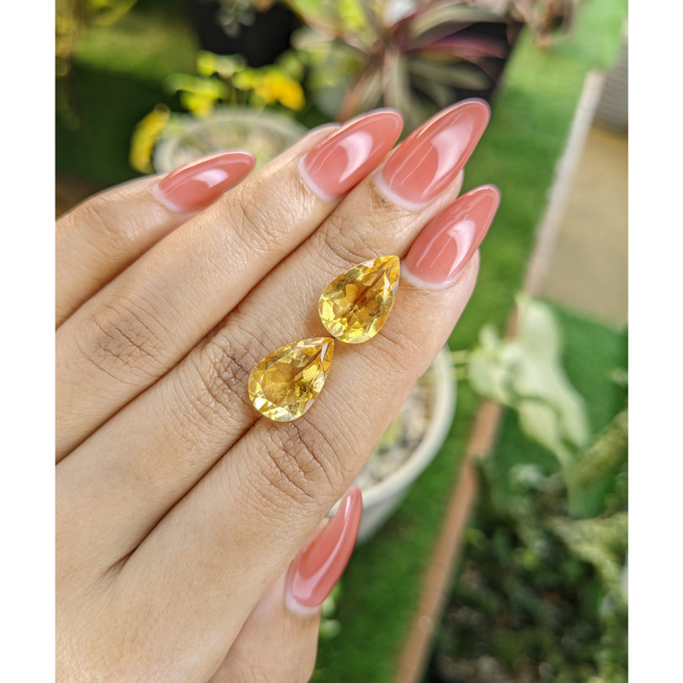 9.00 Ct.Tw. Citrine Pair from Brazil