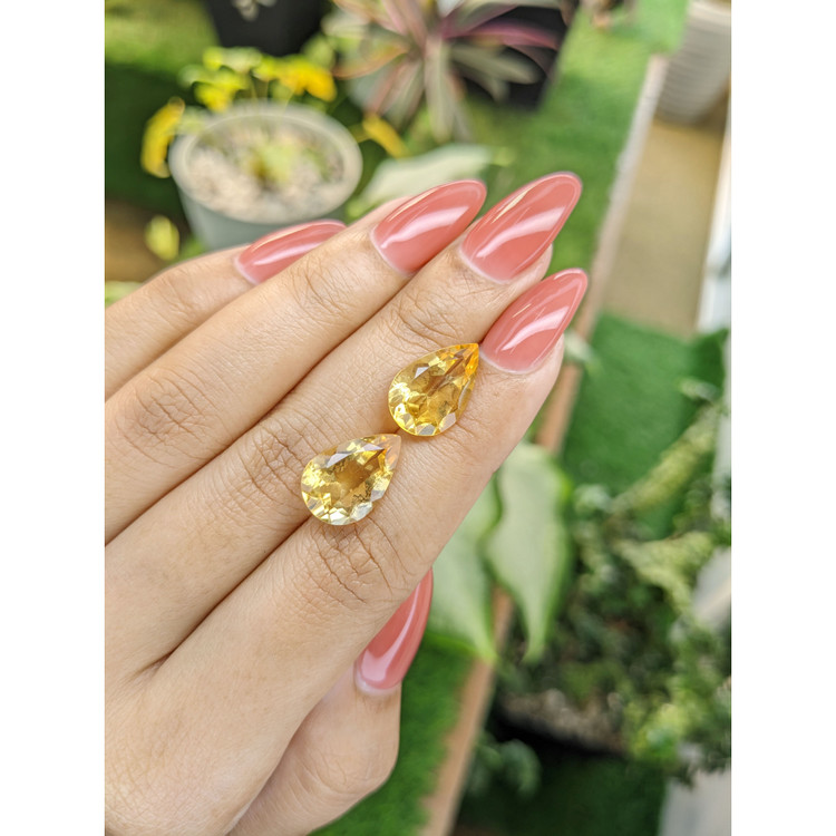 9.14 Ct.Tw. Citrine Pair from Brazil