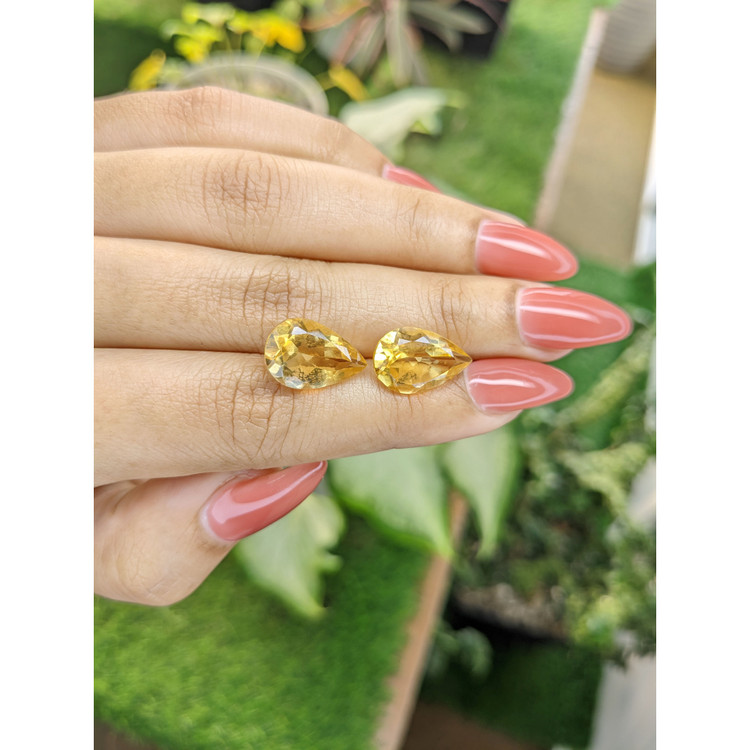 9.14 Ct.Tw. Citrine Pair from Brazil