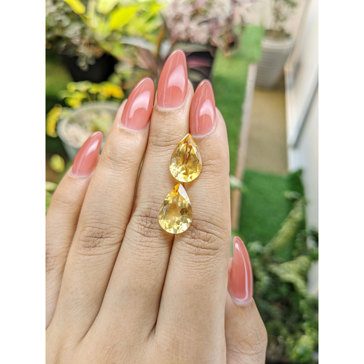 9.14 Ct.Tw. Citrine Pair from Brazil