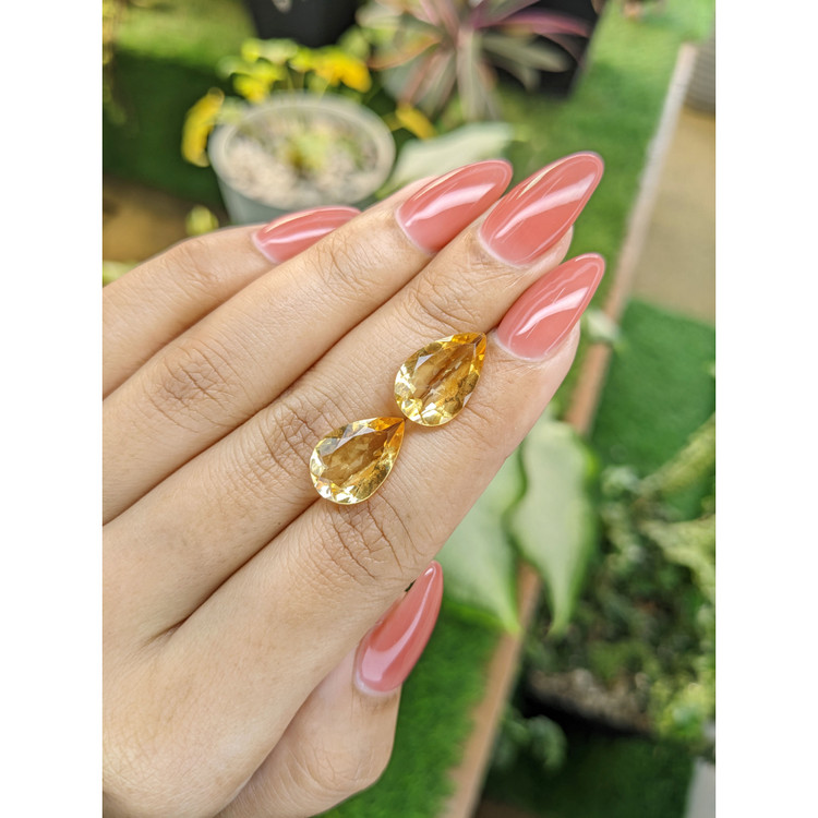 8.06 Ct.Tw. Citrine Pair from Brazil
