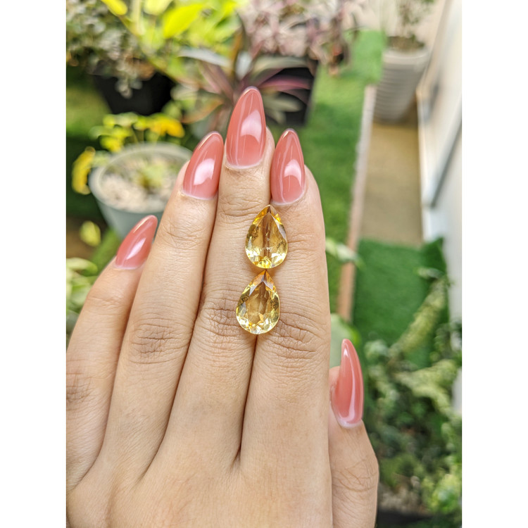 8.06 Ct.Tw. Citrine Pair from Brazil