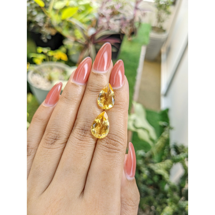 8.51 Ct.Tw. Citrine Pair from Brazil