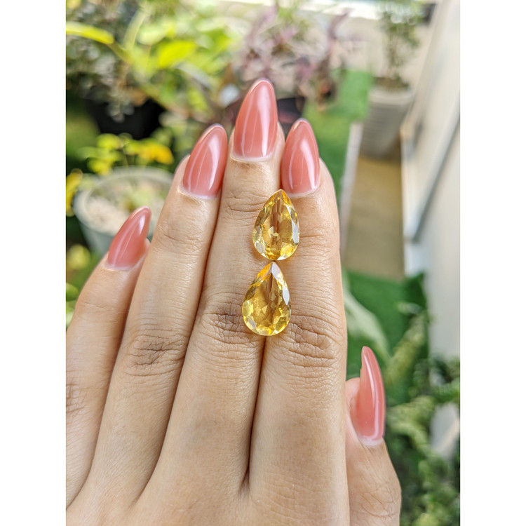 8.55 Ct.Tw. Citrine Pair from Brazil