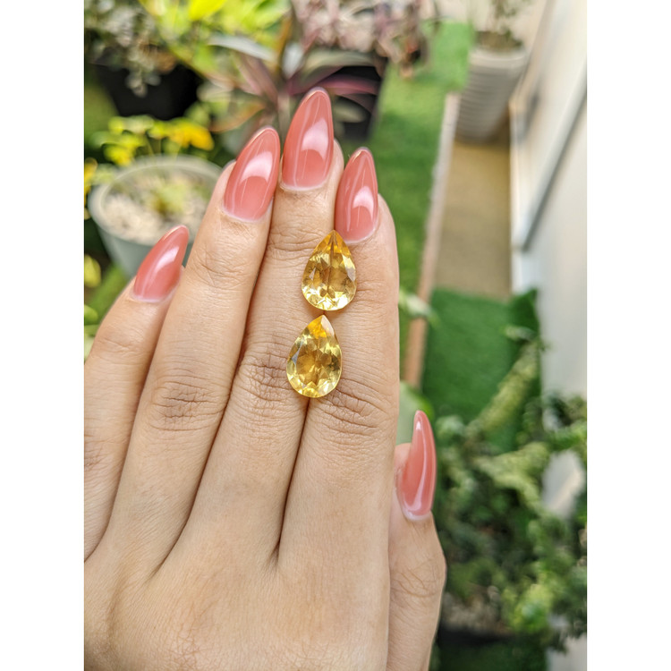 9.05 Ct.Tw. Citrine Pair from Brazil