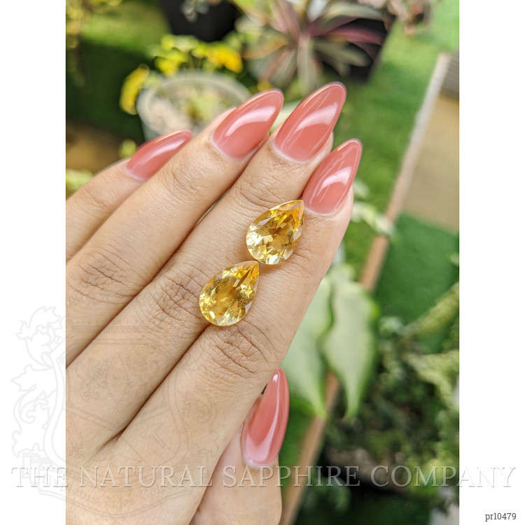 9.68 Ct.Tw. Citrine Pair from Brazil