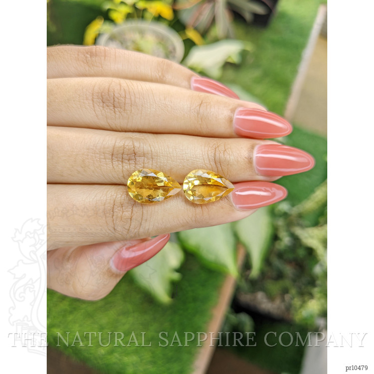 9.68 Ct.Tw. Citrine Pair from Brazil