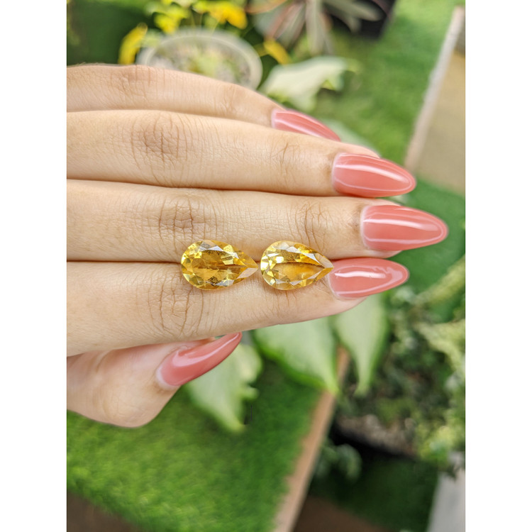 9.68 Ct.Tw. Citrine Pair from Brazil