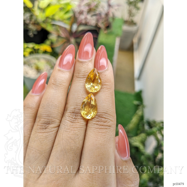 9.68 Ct.Tw. Citrine Pair from Brazil