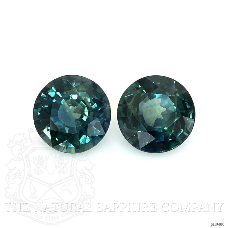 2.82 Ct.Tw. Bluish Green Sapphire Pair from Madagascar
