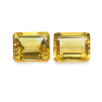 8.38 Ct.Tw. Emerald Cut Citrine Pair
