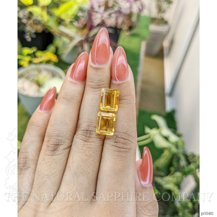 8.38 Ct.Tw. Citrine Pair from Brazil