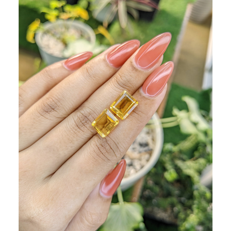 8.38 Ct.Tw. Citrine Pair from Brazil