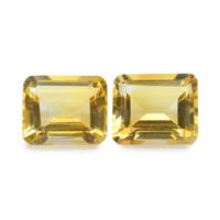 8.67 Ct.Tw. Emerald Cut Citrine Pair