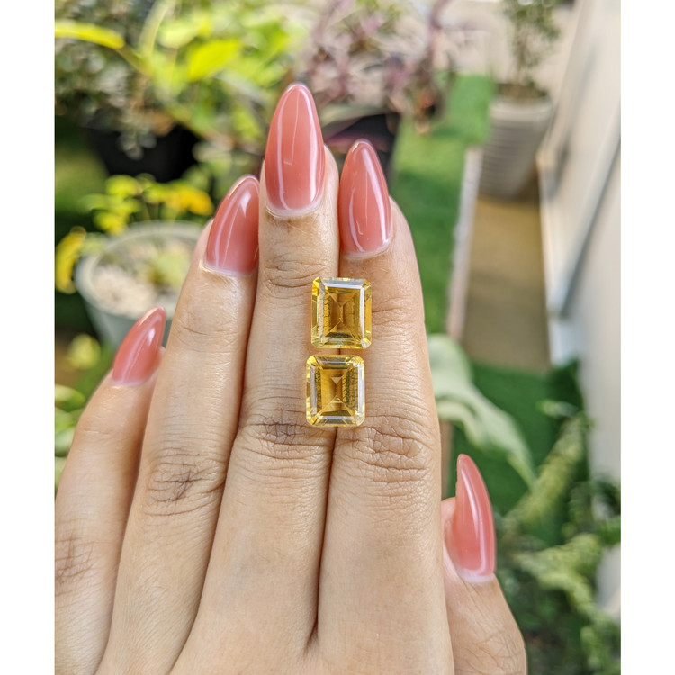 8.67 Ct.Tw. Citrine Pair from Brazil