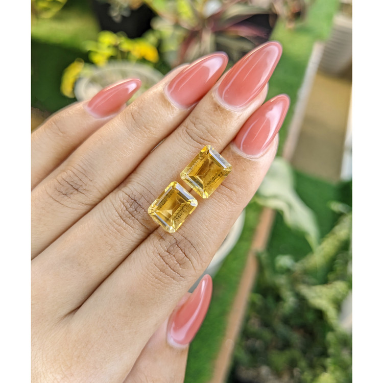 8.67 Ct.Tw. Citrine Pair from Brazil