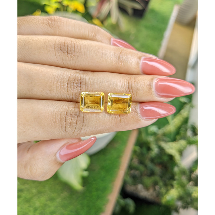 8.67 Ct.Tw. Citrine Pair from Brazil