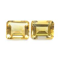 8.68 Ct.Tw. Emerald Cut Citrine Pair