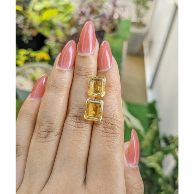 8.68 Ct.Tw. Citrine Pair from Brazil