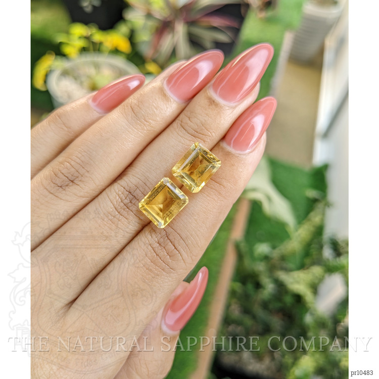 8.68 Ct.Tw. Citrine Pair from Brazil