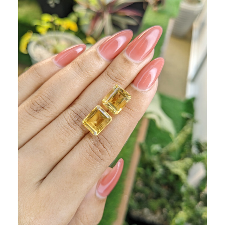 8.68 Ct.Tw. Citrine Pair from Brazil