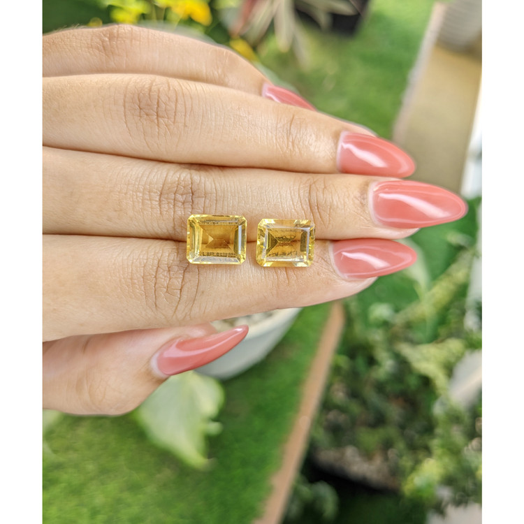 8.68 Ct.Tw. Citrine Pair from Brazil