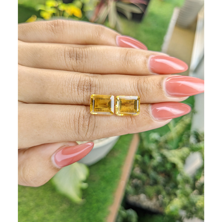 8.16 Ct.Tw. Citrine Pair from Brazil