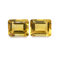 8.31 Ct.Tw. Emerald Cut Citrine Pair