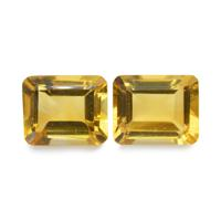 8.31 Ct.Tw. Emerald Cut Citrine Pair