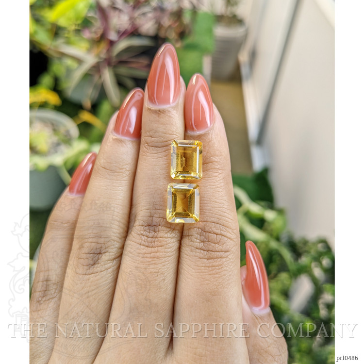 8.31 Ct.Tw. Citrine Pair from Brazil