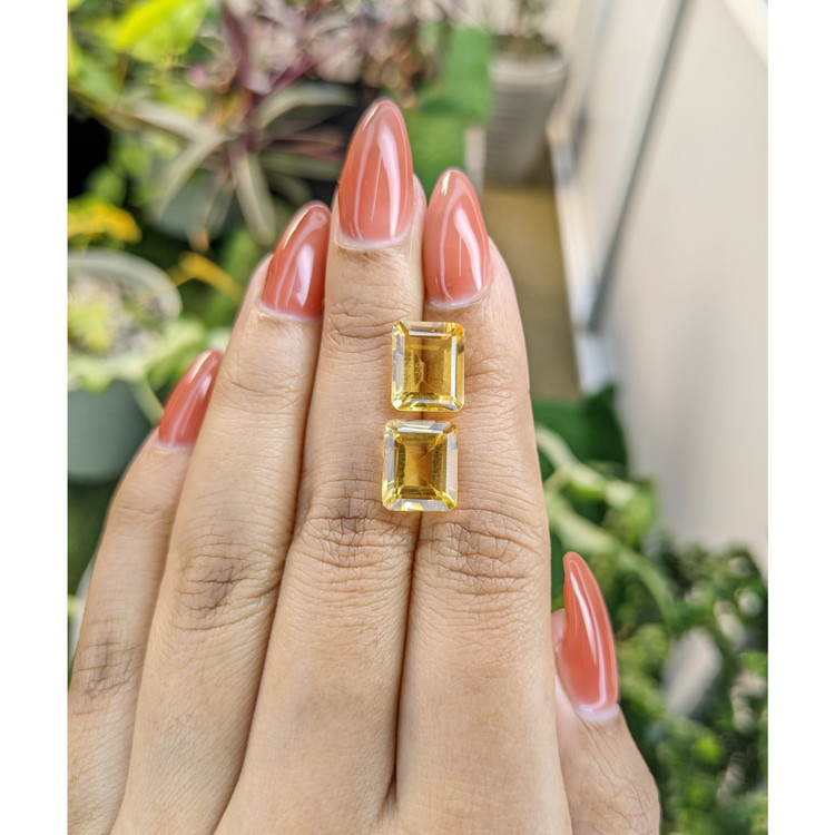 8.31 Ct.Tw. Citrine Pair from Brazil