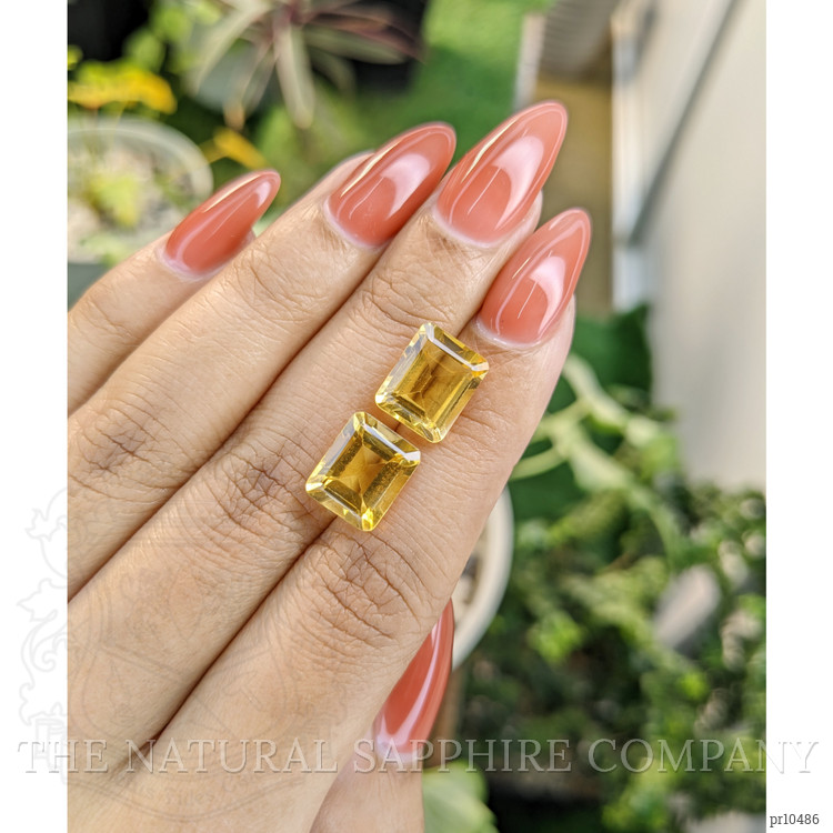 8.31 Ct.Tw. Citrine Pair from Brazil