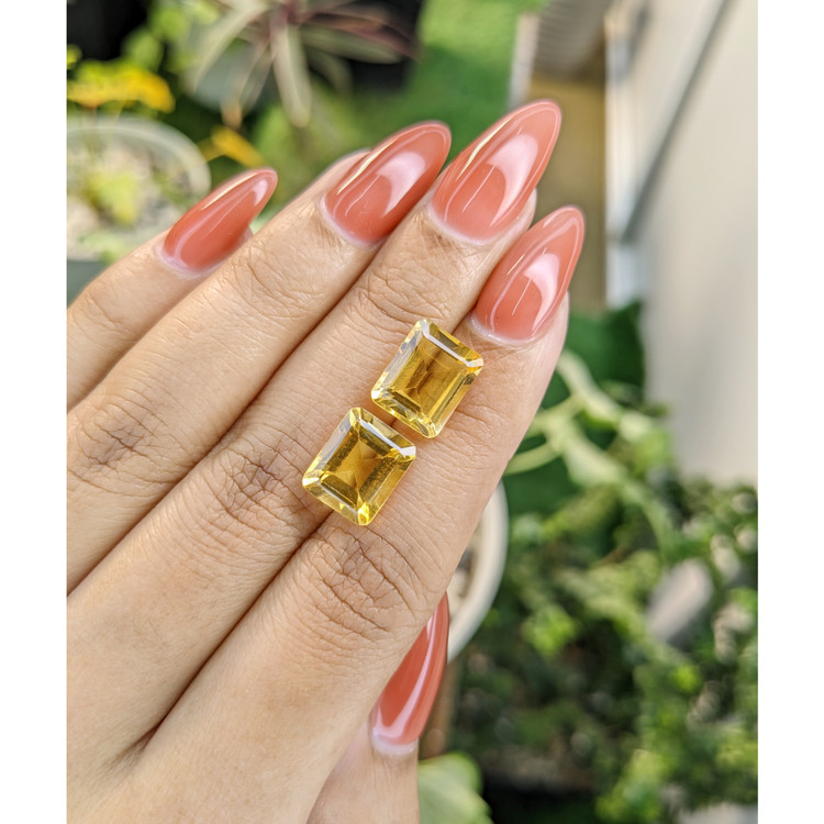 8.31 Ct.Tw. Citrine Pair from Brazil