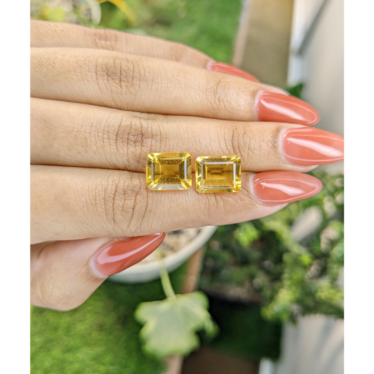 8.31 Ct.Tw. Citrine Pair from Brazil
