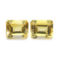 9.05 Ct.Tw. Emerald Cut Citrine Pair