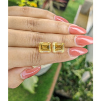 9.05 Ct.Tw.Total Carat Weight Citrine Pair from Brazil Life Style