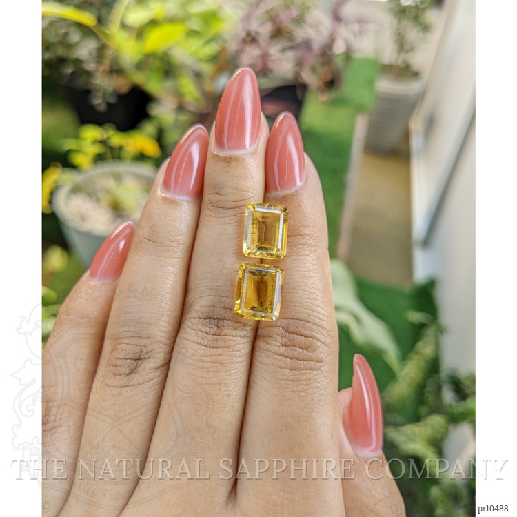 8.57 Ct.Tw. Citrine Pair from Brazil