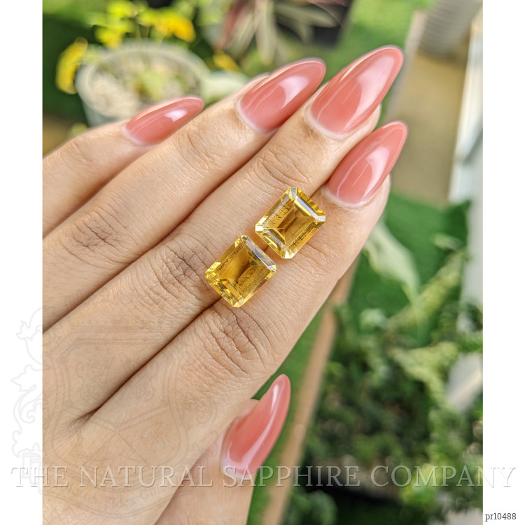 8.57 Ct.Tw. Citrine Pair from Brazil