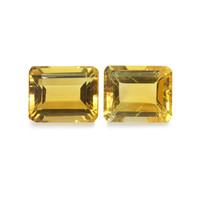 8.97 Ct.Tw. Emerald Cut Citrine Pair